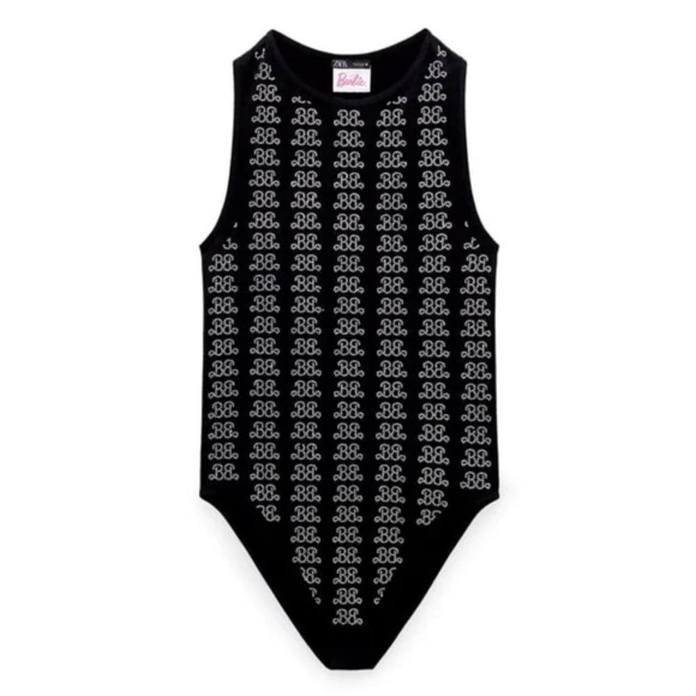 ZARA RHINESTONE BARBIE™ MATTEL BODYSUIT BARBIE MOVIE NEW